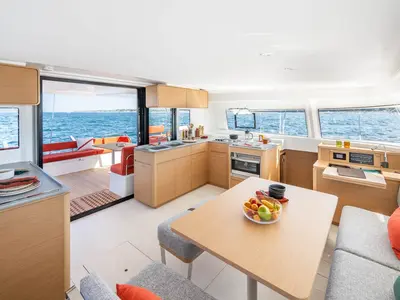 Galley of Comfort, a Excess 14 catamaran at Grimaud, France