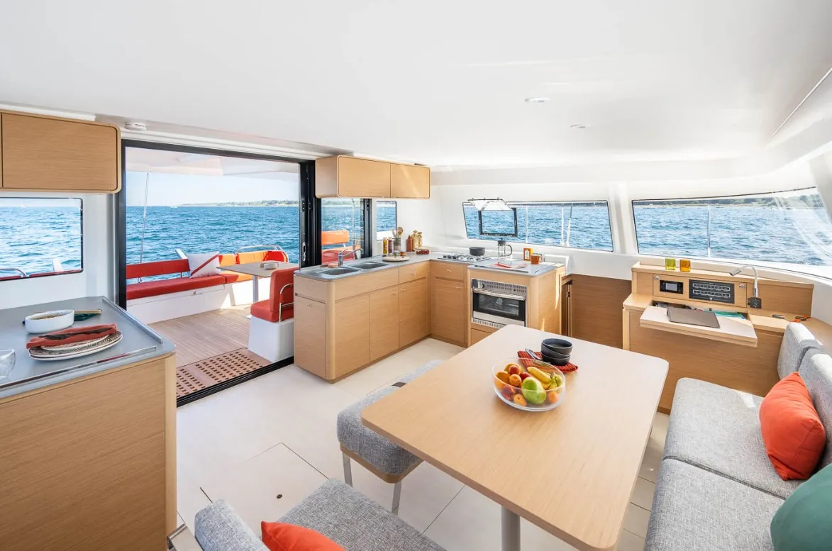 Galley of Comfort, a Excess 14 catamaran at Grimaud, France