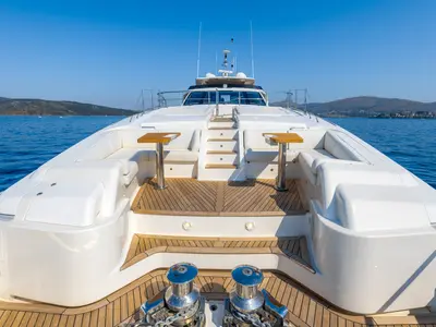 Deck of Morning Star, a Gulet Motoryacht motor yacht at Općina Rogoznica, Croatia