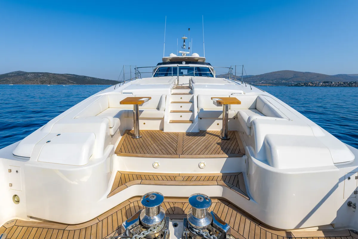 Deck of Morning Star, a Gulet Motoryacht motor yacht at Općina Rogoznica, Croatia