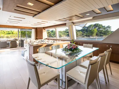 Salon of Morning Star, a Gulet Motoryacht motor yacht at Općina Rogoznica, Croatia