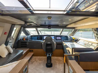 Cockpit of Morning Star, a Gulet Motoryacht motor yacht at Općina Rogoznica, Croatia