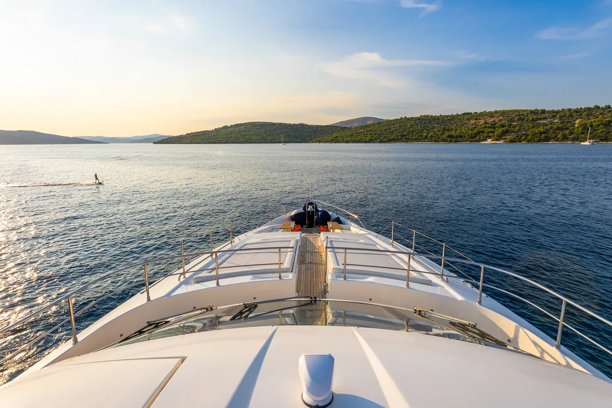 Deck of Morning Star, a Gulet Motoryacht motor yacht at Općina Rogoznica, Croatia