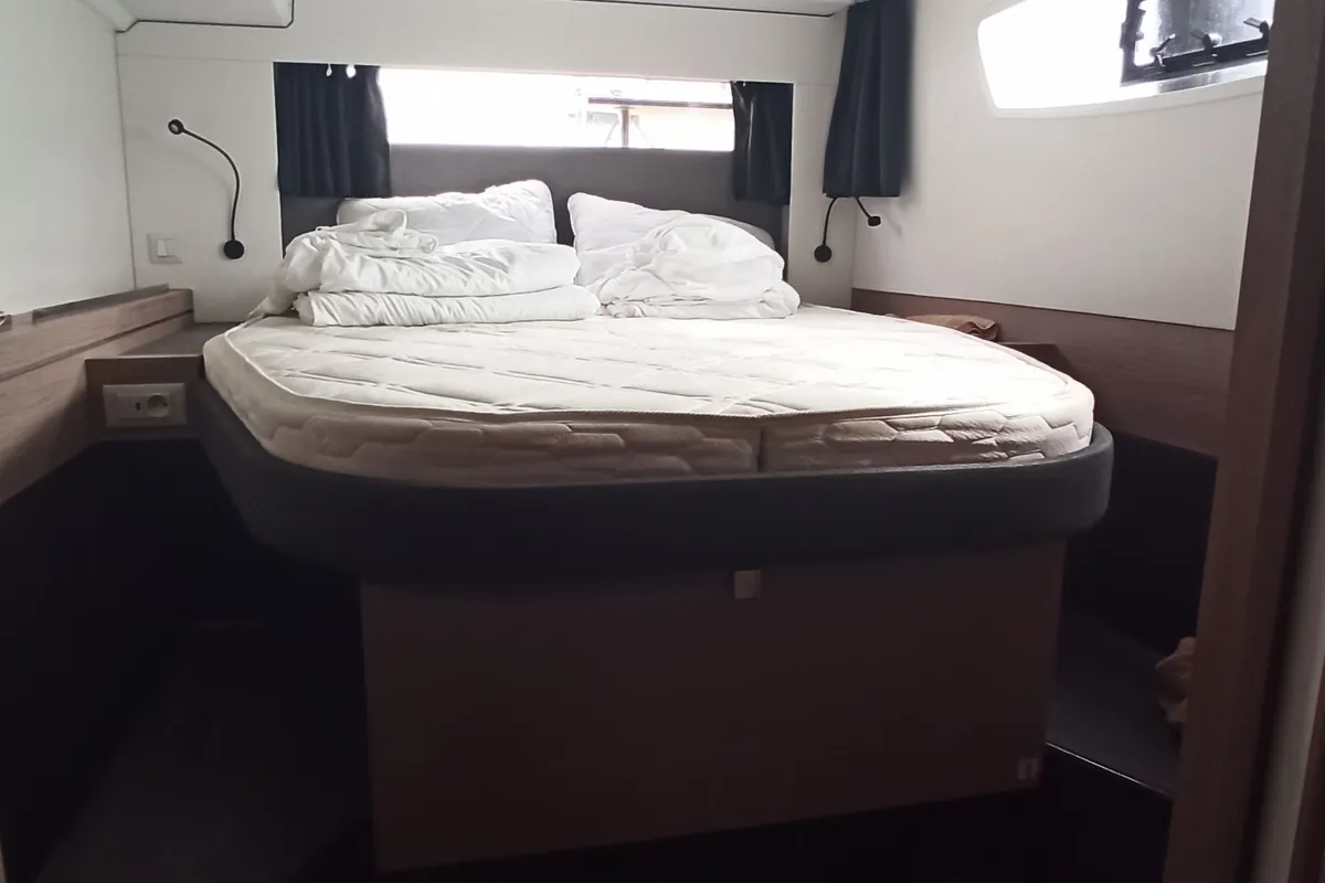Cabin on Magic Summer, a Fountaine Pajot Astréa 42 catamaran at Seget Donji, Croatia