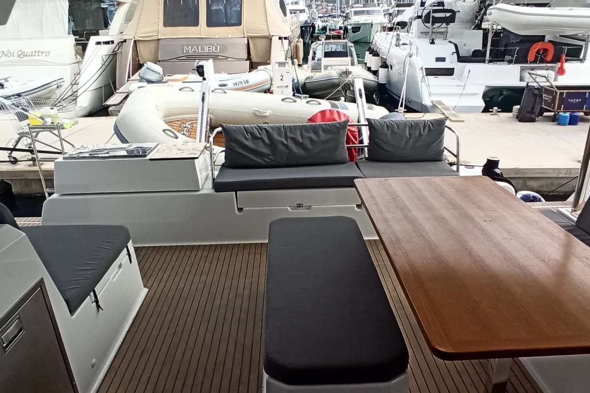 Deck of Magic Summer, a Fountaine Pajot Astréa 42 catamaran at Seget Donji, Croatia