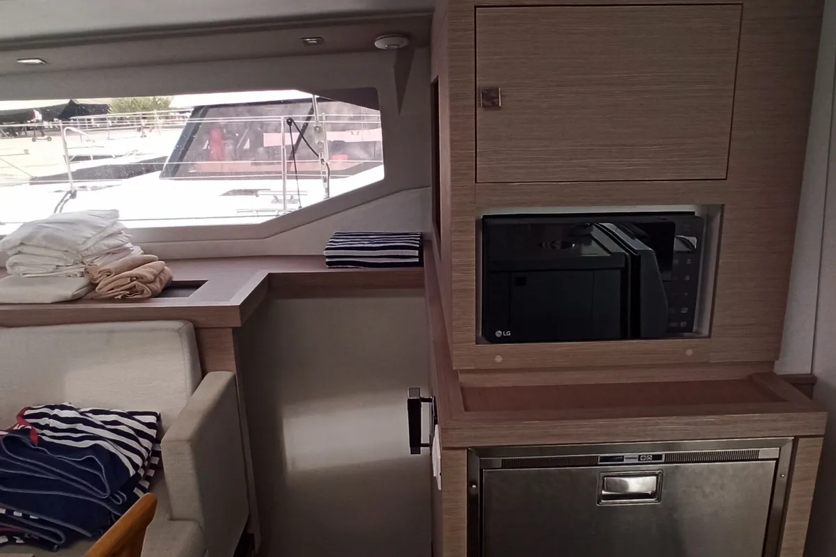 Galley of Magic Summer, a Fountaine Pajot Astréa 42 catamaran at Seget Donji, Croatia