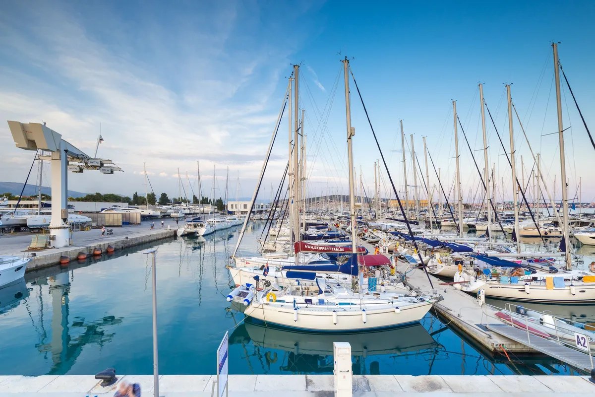 Exterior view of Magic Summer, a Fountaine Pajot Astréa 42 catamaran at Seget Donji, Croatia