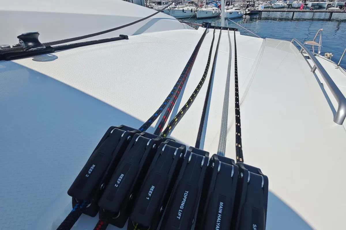 Caramita, a Fountaine Pajot Elba 45 catamaran at Punat, Croatia