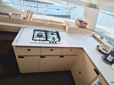 Galley of Caramita, a Fountaine Pajot Elba 45 catamaran at Punat, Croatia