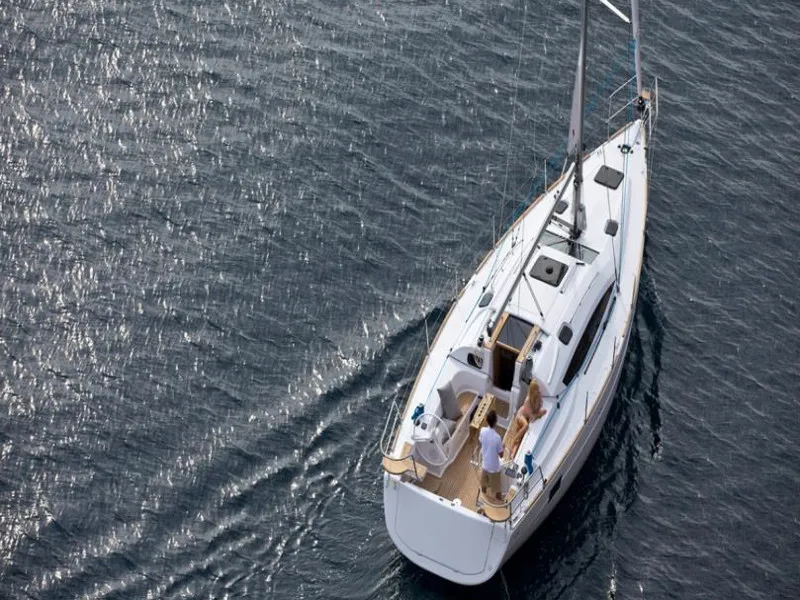 Exterior view of Giorgia, a Elan Impression 40 sailboat at San Benedetto del Tronto, Italy