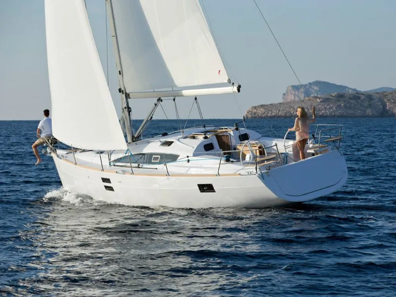 Exterior view of Giorgia, a Elan Impression 40 sailboat at San Benedetto del Tronto, Italy