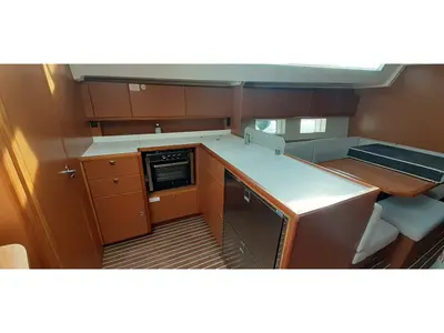 Galley of MARIA, a Bavaria C45 sailboat at Olbia, Italy