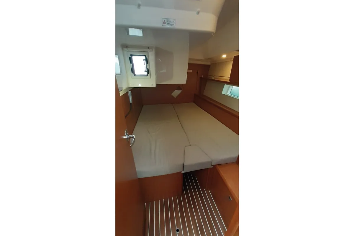 Cabin on MARIA, a Bavaria C45 sailboat at Olbia, Italy
