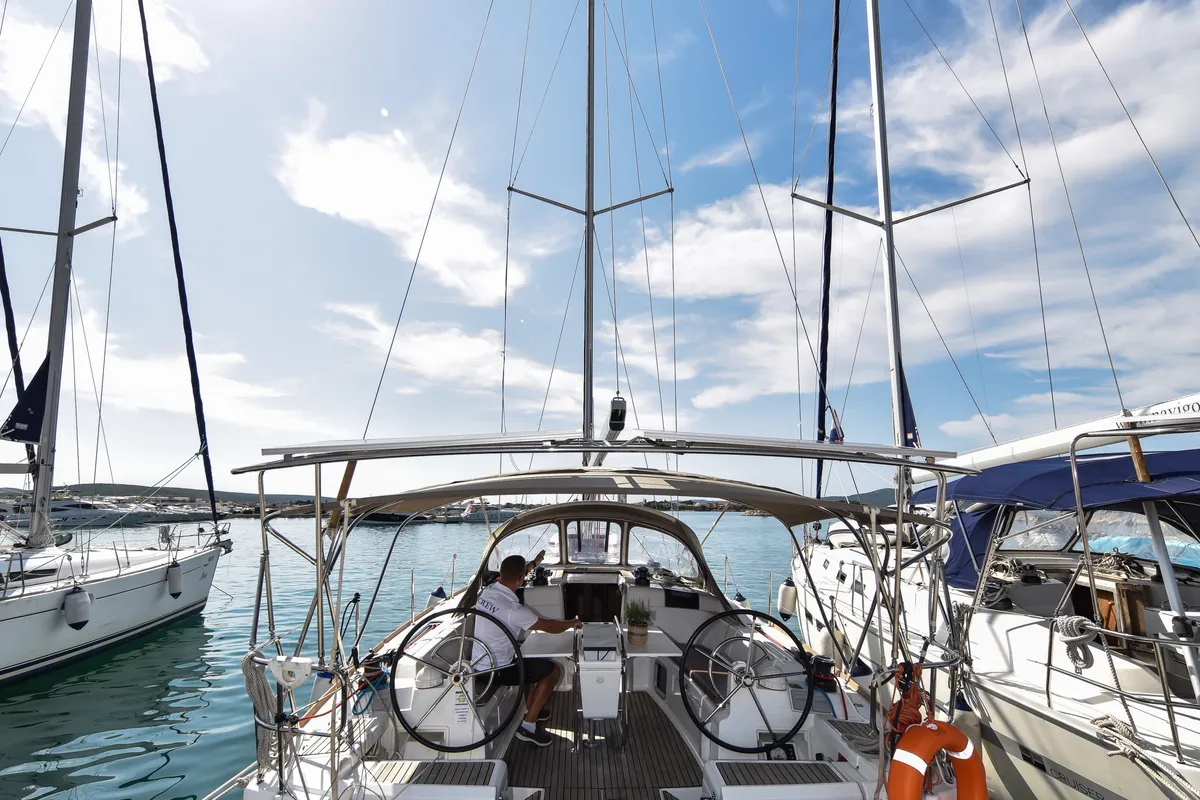 Pižulot, a Jeanneau Sun Odyssey 449 sailboat at Općina Sukošan, Croatia