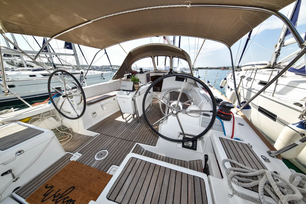 Pižulot, a Jeanneau Sun Odyssey 449 sailboat at Općina Sukošan, Croatia