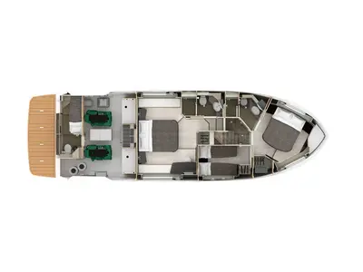 Floor plan of KAIROS, a Absolute Yachts Navetta 52 motorboat at Općina Rogoznica, Croatia