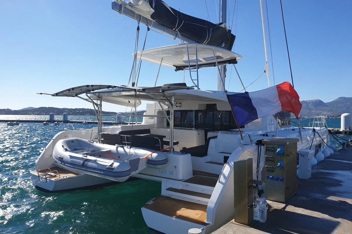 3S, a Lagoon 46 catamaran at Pianottoli-Caldarello, France