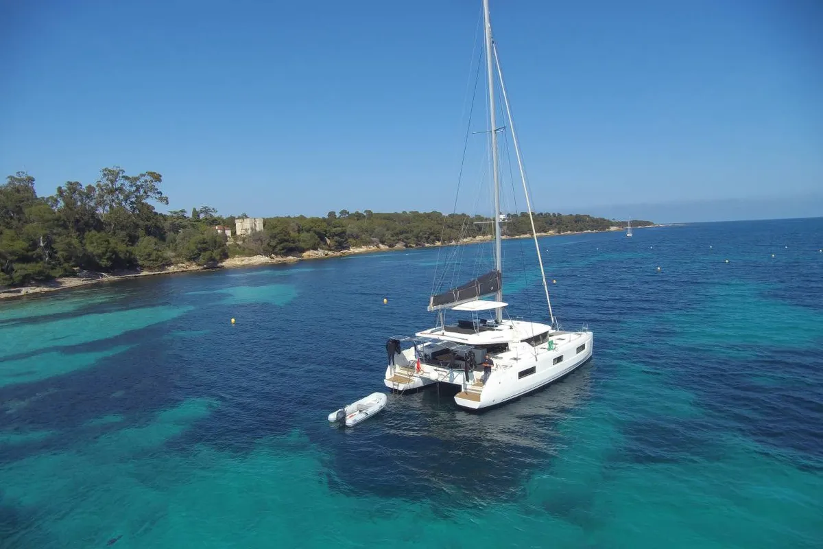 3S, a Lagoon 46 catamaran at Pianottoli-Caldarello, France