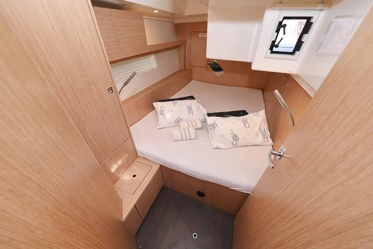 Cabin on A.HO.I. one, a Bavaria C45 Holiday sailboat at Grad Biograd na Moru, Croatia