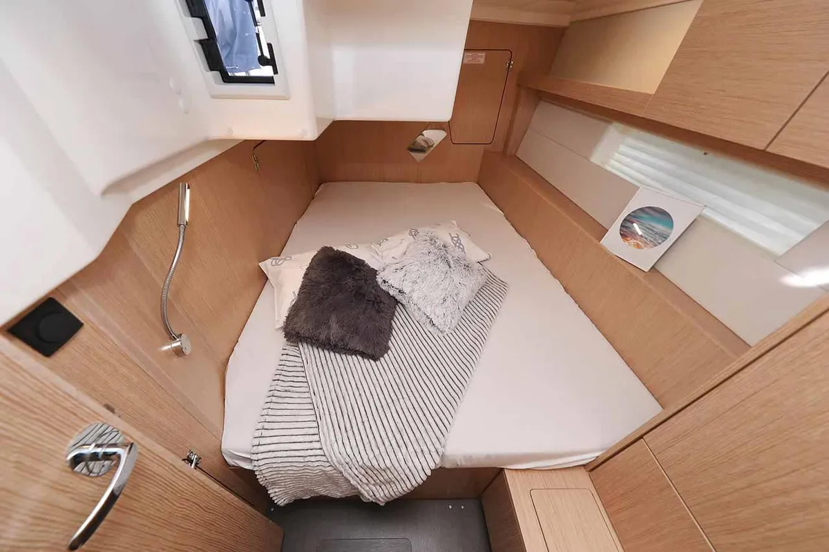 Cabin on A.HO.I. one, a Bavaria C45 Holiday sailboat at Grad Biograd na Moru, Croatia