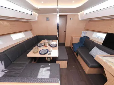 Salon of A.HO.I. one, a Bavaria C45 Holiday sailboat at Grad Biograd na Moru, Croatia
