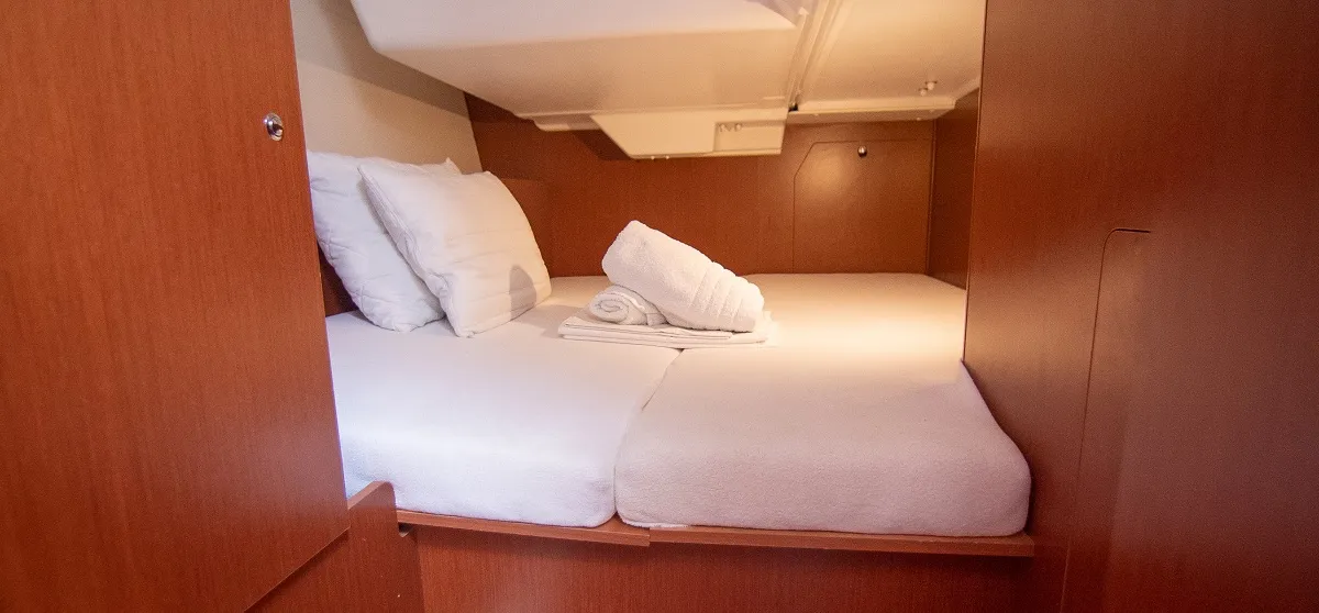 Cabin on Marisa Sails 2025, a Beneteau Oceanis 38.1 sailboat at Municipal Unit of Lefkada, Greece