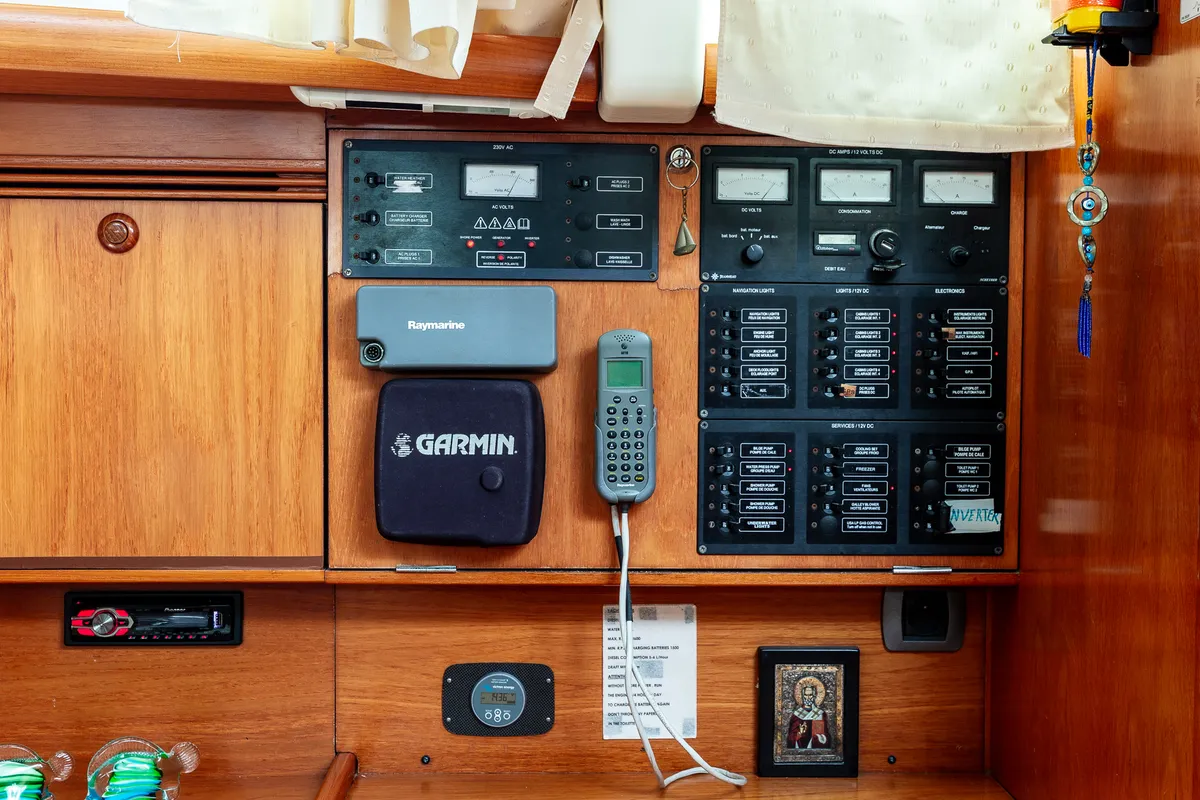Elpida, a Jeanneau Sun Odyssey 45 sailboat at Sithonia Municipal Unit, Greece