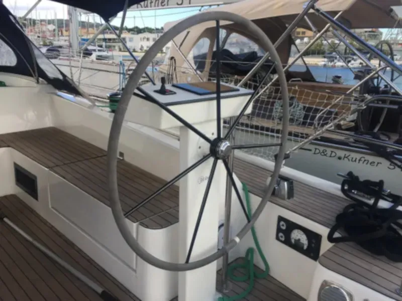 Cockpit of SAUTERNES, a D&D Kufner 54 sailboat at Grad Trogir, Croatia