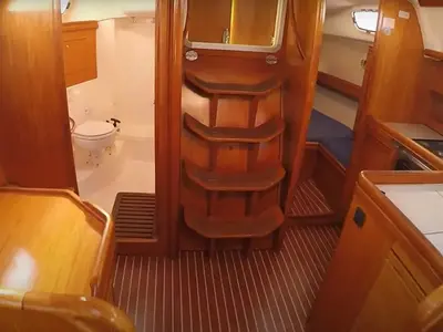 Salon of Evi, a Bavaria 34 sailboat at Municipal Unit of Lefkada, Greece