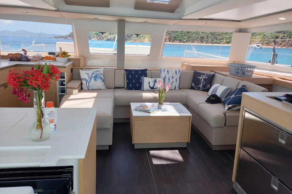 Limin'_X, a Fountaine Pajot Elba 45 catamaran at Road Town, British Virgin Islands