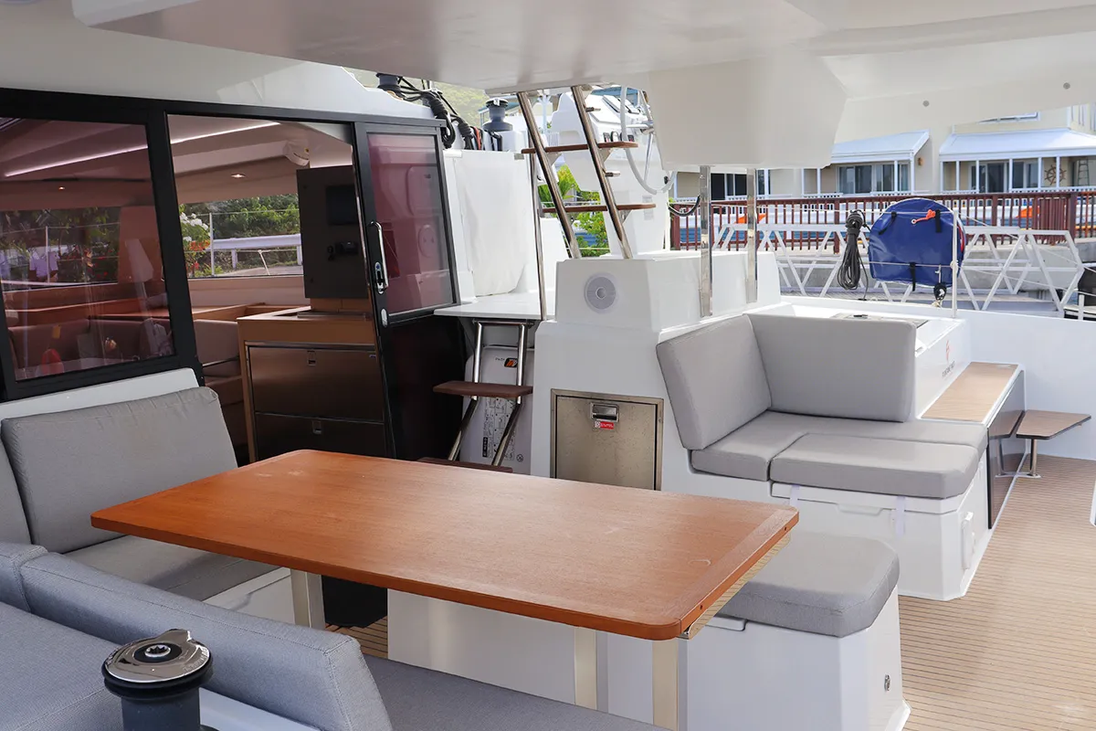Limin'_X, a Fountaine Pajot Elba 45 catamaran at Road Town, British Virgin Islands
