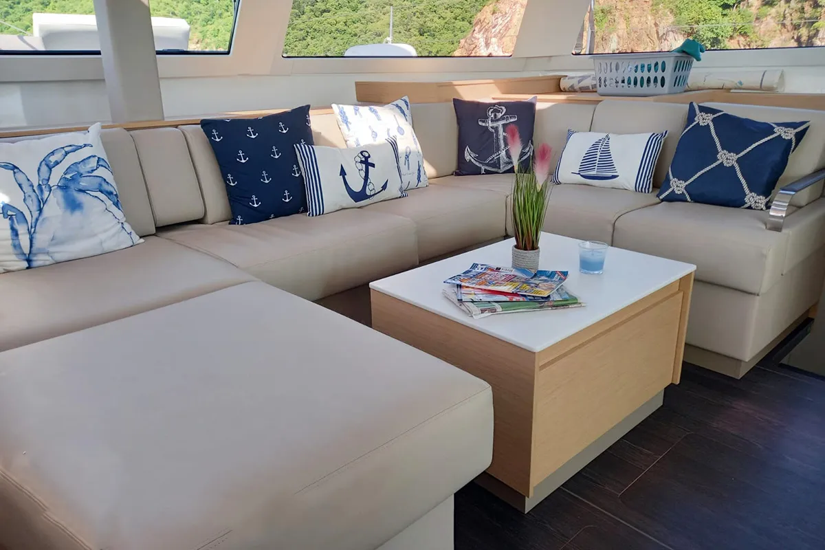 Limin'_X, a Fountaine Pajot Elba 45 catamaran at Road Town, British Virgin Islands