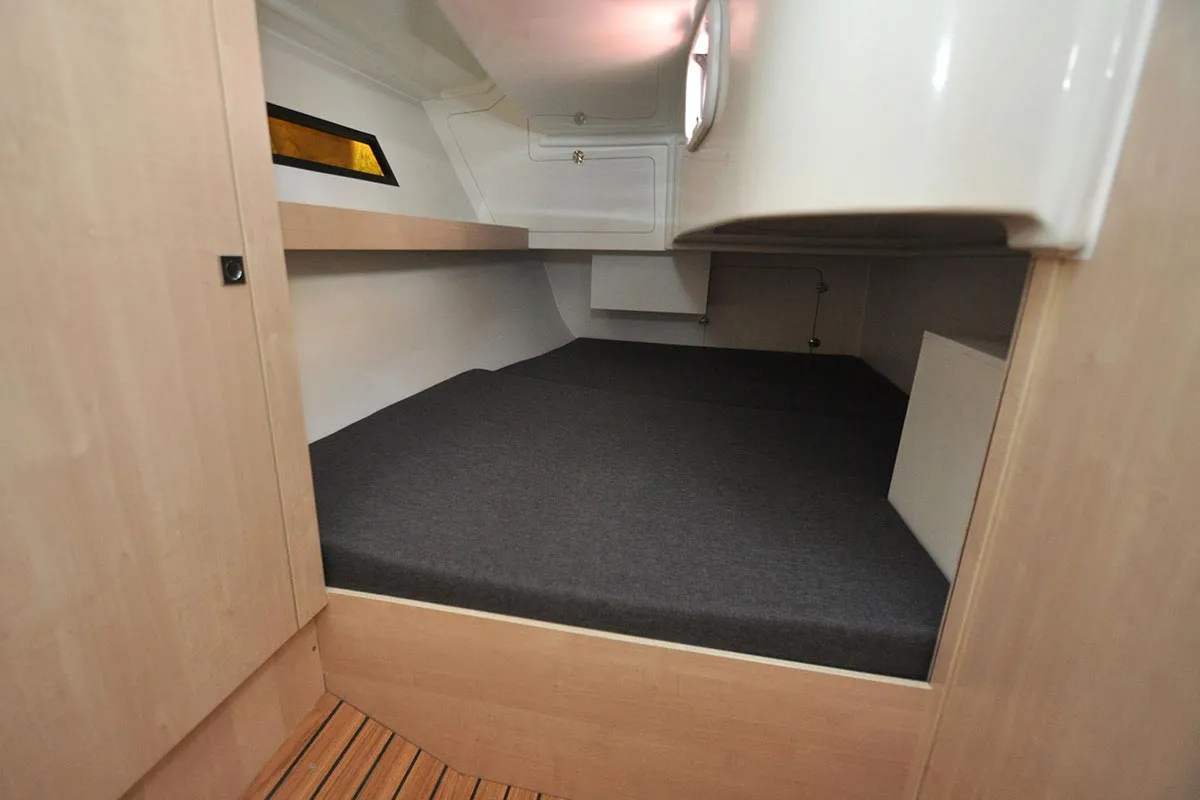 Cabin on Teuta, a Cobra 38 sailboat at Grad Biograd na Moru, Croatia