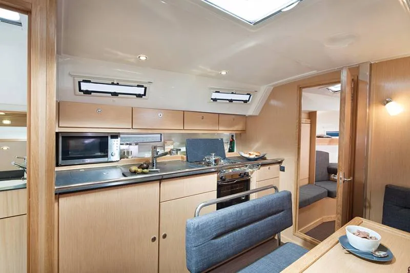 Galley of Star Fabian, a Bavaria 40 Cruiser sailboat at Primošten, Croatia