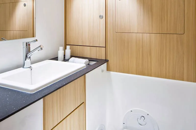 Head on Star Fabian, a Bavaria 40 Cruiser sailboat at Primošten, Croatia