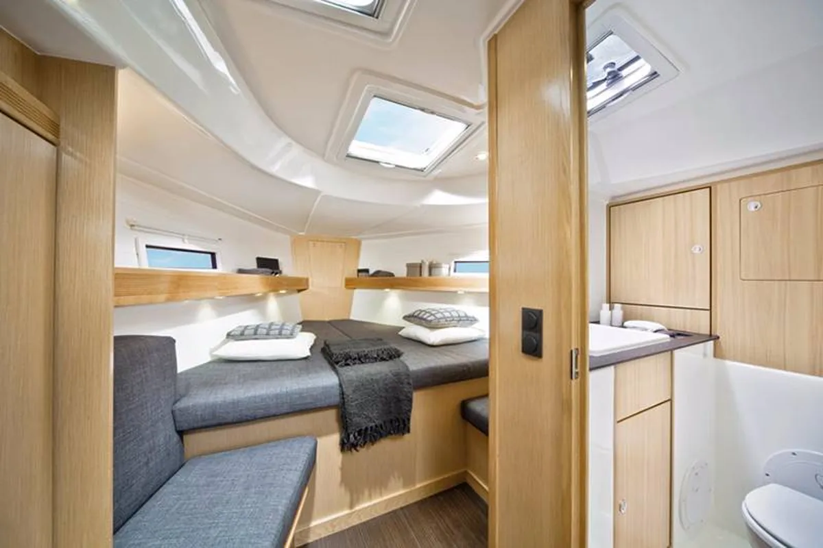 Cabin on Star Fabian, a Bavaria 40 Cruiser sailboat at Primošten, Croatia