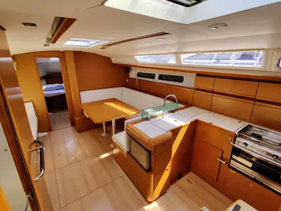 Salon of Fabiano II, a Jeanneau Sun Odyssey 449 sailboat at Općina Sukošan, Croatia