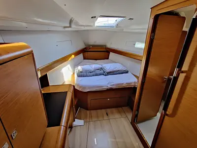 Cabin on Fabiano II, a Jeanneau Sun Odyssey 449 sailboat at Općina Sukošan, Croatia