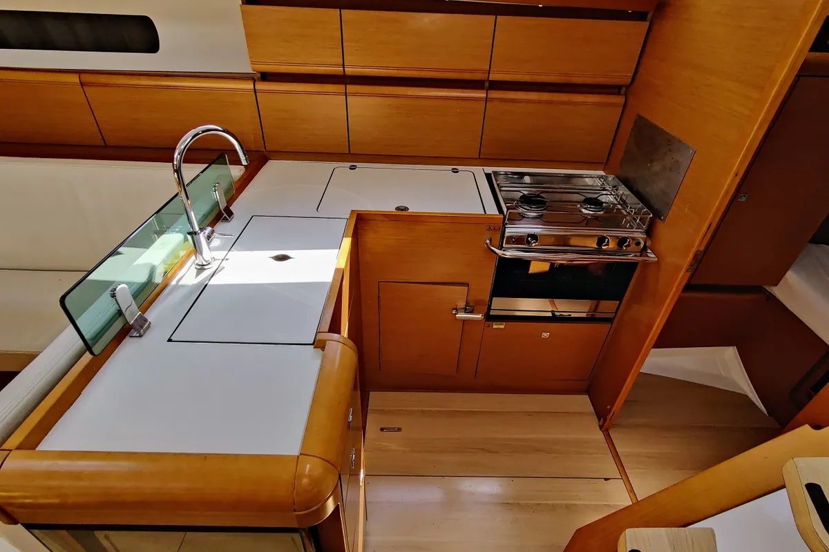 Galley of Fabiano II, a Jeanneau Sun Odyssey 449 sailboat at Općina Sukošan, Croatia