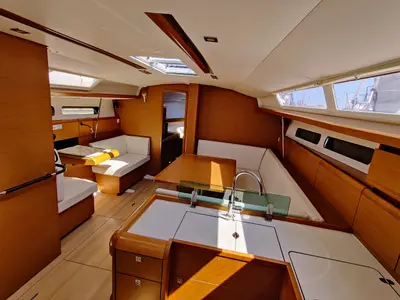 Galley of Fabiano II, a Jeanneau Sun Odyssey 449 sailboat at Općina Sukošan, Croatia