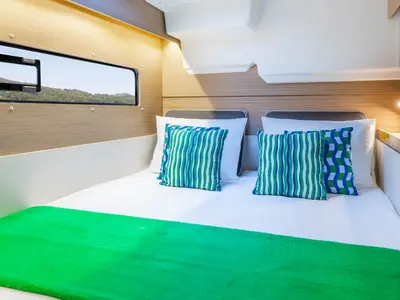 Cabin on SARON, a Lagoon 38 catamaran at Municipal Unit of Lefkada, Greece