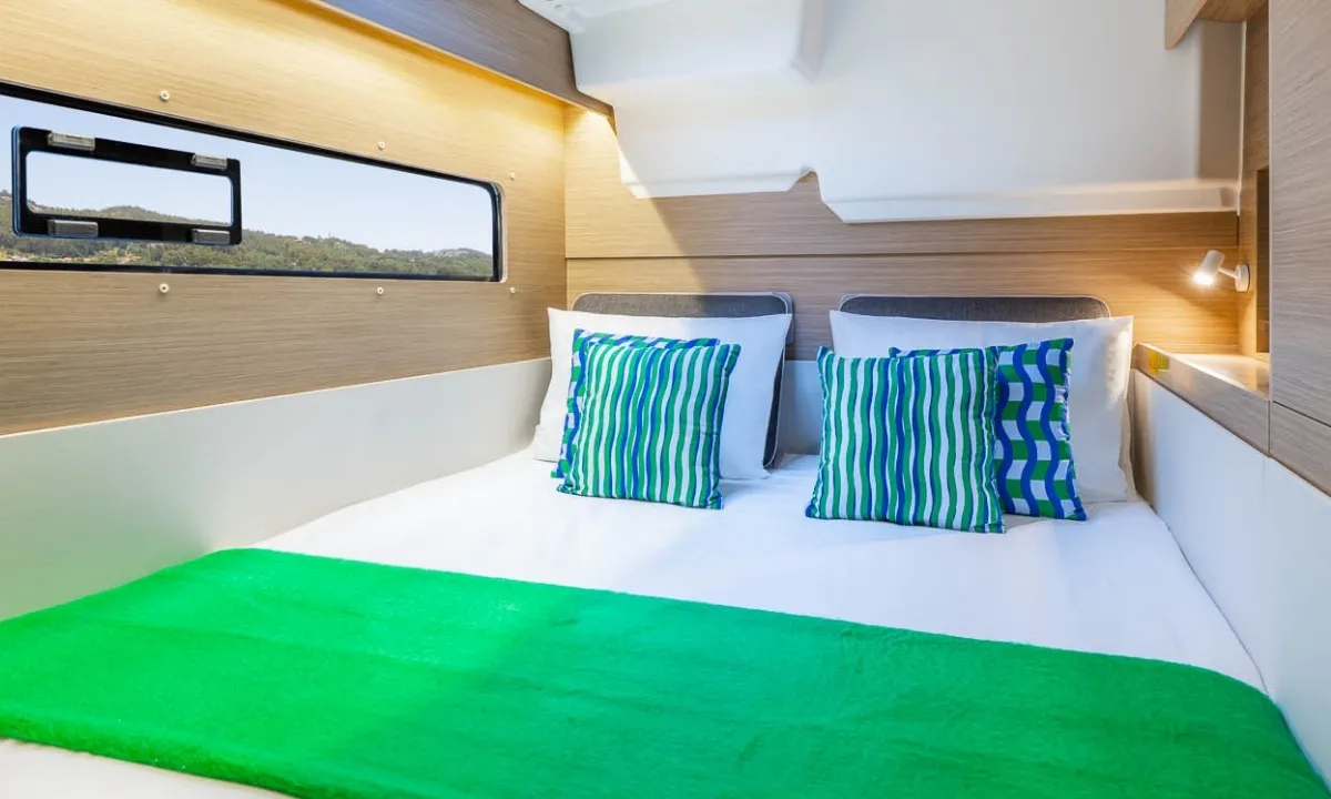 Cabin on SARON, a Lagoon 38 catamaran at Municipal Unit of Lefkada, Greece