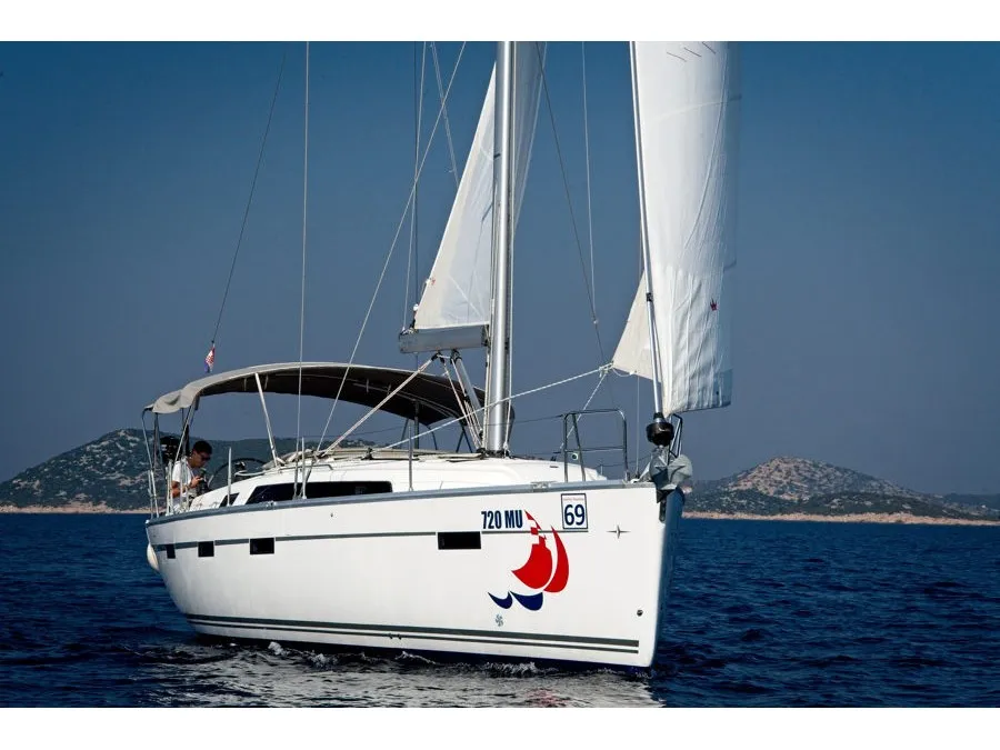 Exterior view of Bavaria Cruiser 41, a sailboat at Murter, Croatia