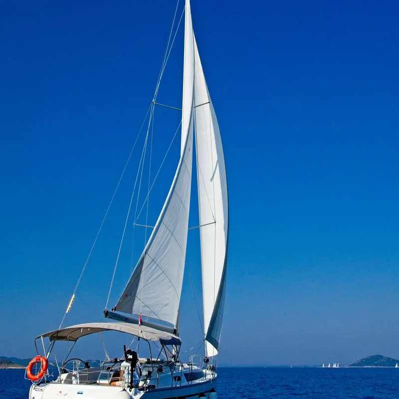 Exterior view of Bavaria Cruiser 41, a sailboat at Murter, Croatia
