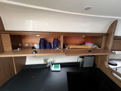 Galley of Denver, a Bavaria S29+ motorboat at Grad Pula, Croatia