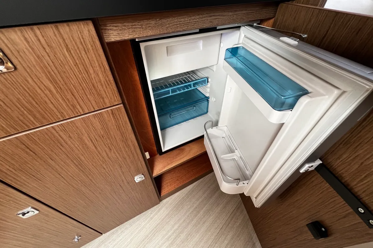 Galley of Denver, a Bavaria S29+ motorboat at Grad Pula, Croatia