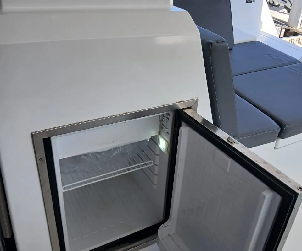 Deck of Kon-tiki, a Fountaine Pajot Elba 45 catamaran at Lavrion, Greece