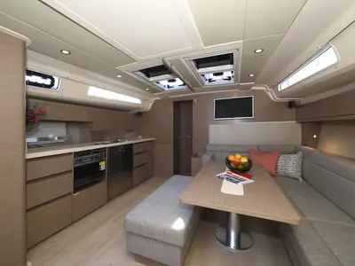 Galley of Licence To Chill, a Hanse 508 sailboat at Grad Kaštela, Croatia