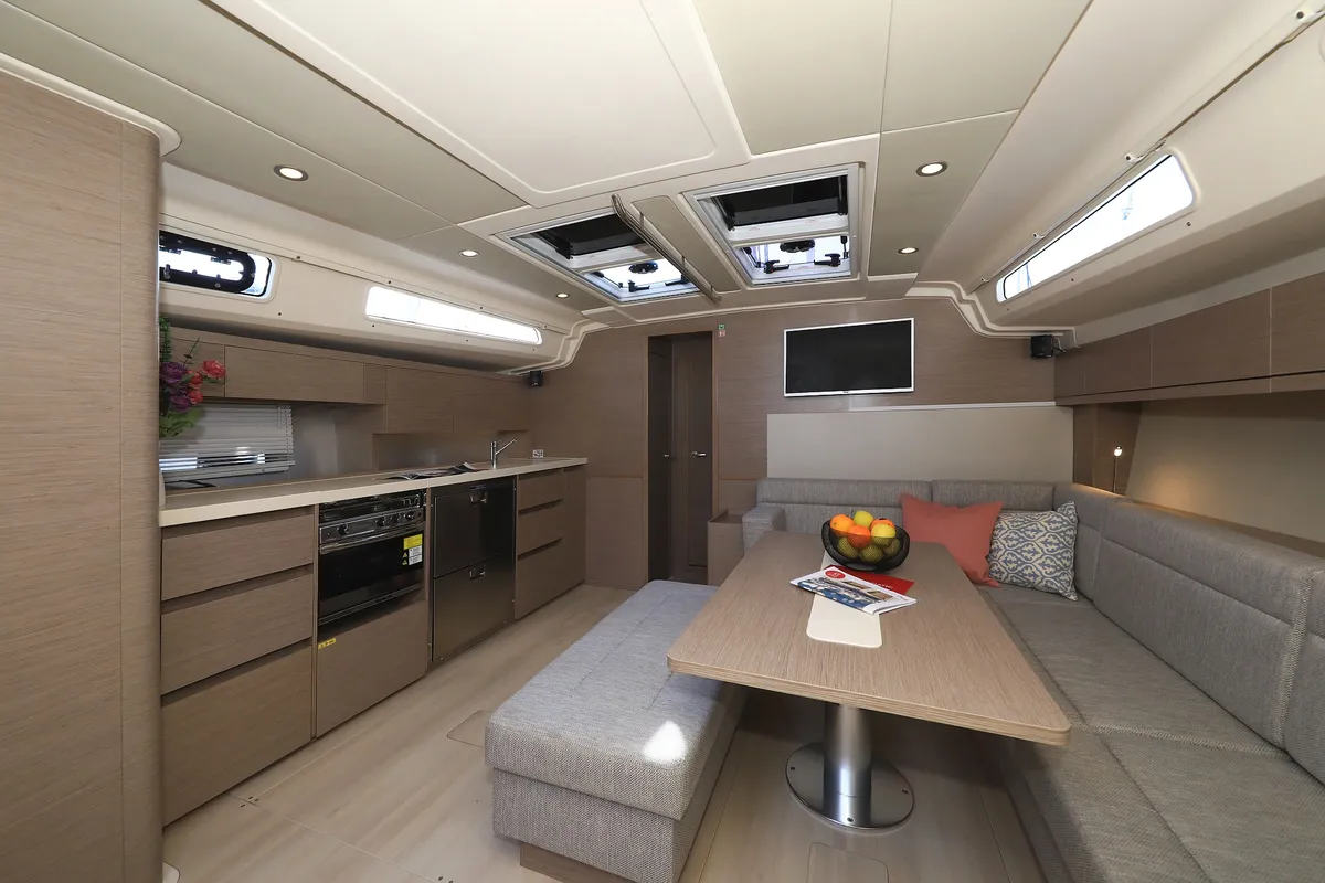 Galley of Licence To Chill, a Hanse 508 sailboat at Grad Kaštela, Croatia