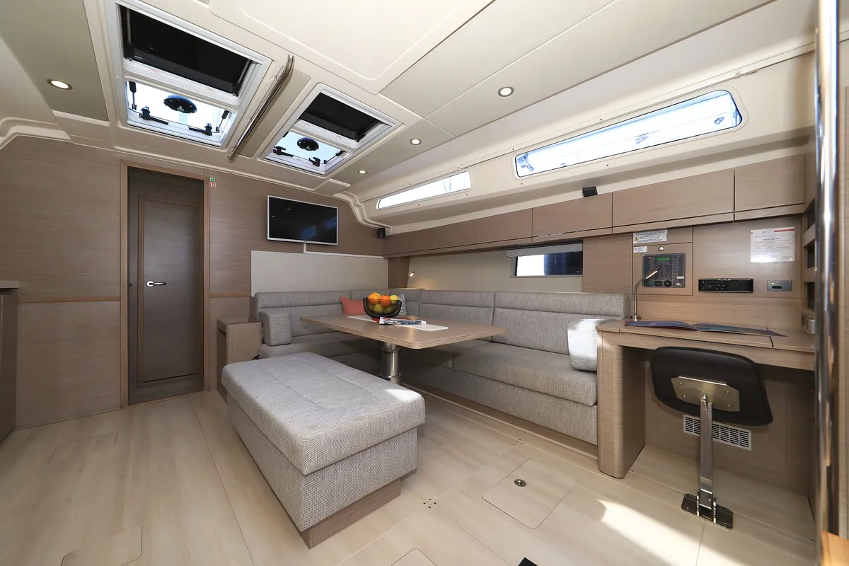 Salon of Licence To Chill, a Hanse 508 sailboat at Grad Kaštela, Croatia